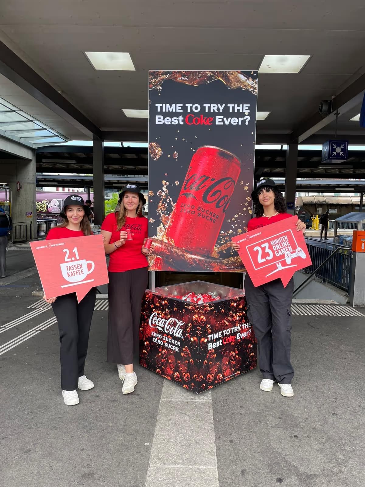 Coke Zero Bahnhof-Sampling